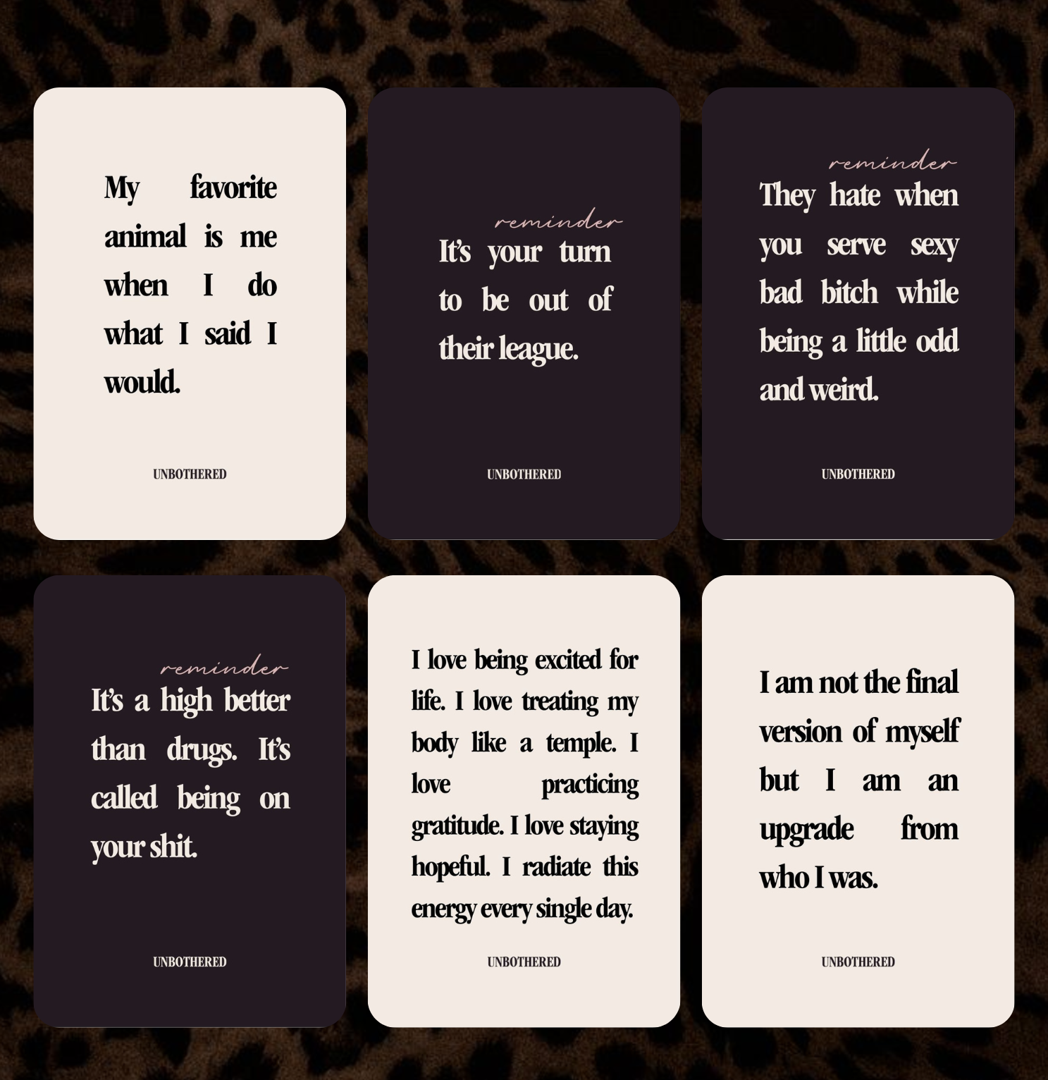 The English one - Affirmation cards - Baddie Edition